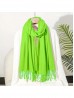 Solid Silk Blend Shawl Scarf 